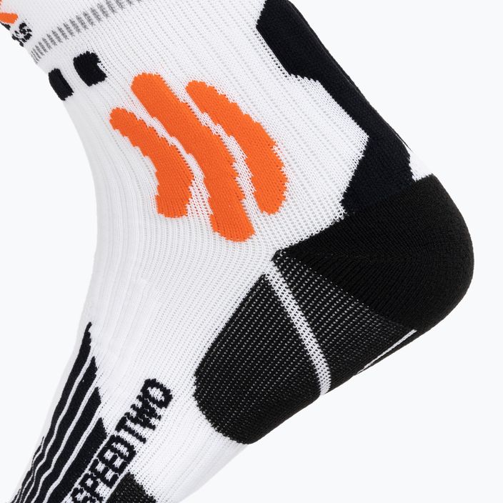 Ανδρικές κάλτσες τρεξίματος X-Socks Run Speed Two 4.0 arctic white/trick orange 4