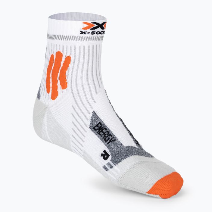 Ανδρικές κάλτσες τρεξίματος X-Socks Marathon Energy 4.0 arctic white/trick orange 2