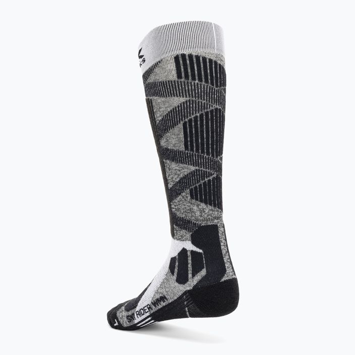 Γυναικείες κάλτσες σκι X-Socks Ski Rider 4.0 γκρι μελανζέ/οπάλ μαύρο 2