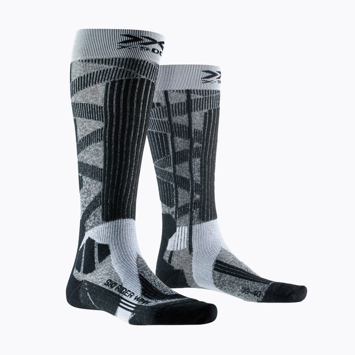Γυναικείες κάλτσες σκι X-Socks Ski Rider 4.0 γκρι μελανζέ/οπάλ μαύρο 4