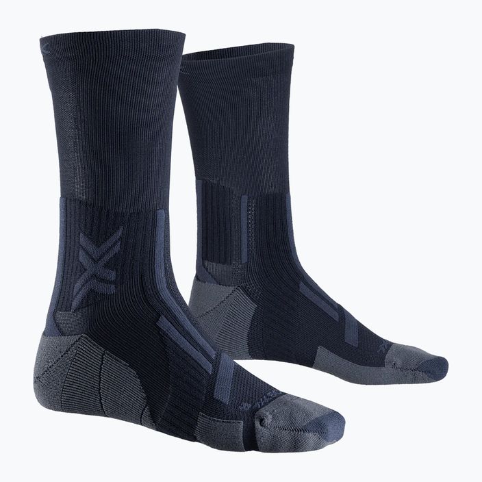 Ανδρικές κάλτσες τρεξίματος X-Socks Trailrun Perform Crew μαύρες/καρβουάρ