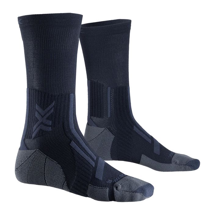 Ανδρικές κάλτσες τρεξίματος X-Socks Trailrun Perform Crew μαύρες/καρβουάρ 2