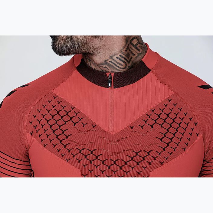 Ανδρικό X-Bionic Twyce Race SS κόκκινο/μαύρο πουκάμισο για τρέξιμο 3