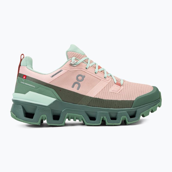 Γυναικείες μπότες πεζοπορίας On Cloudwander Αδιάβροχο ροζ-πράσινο 7398278 2