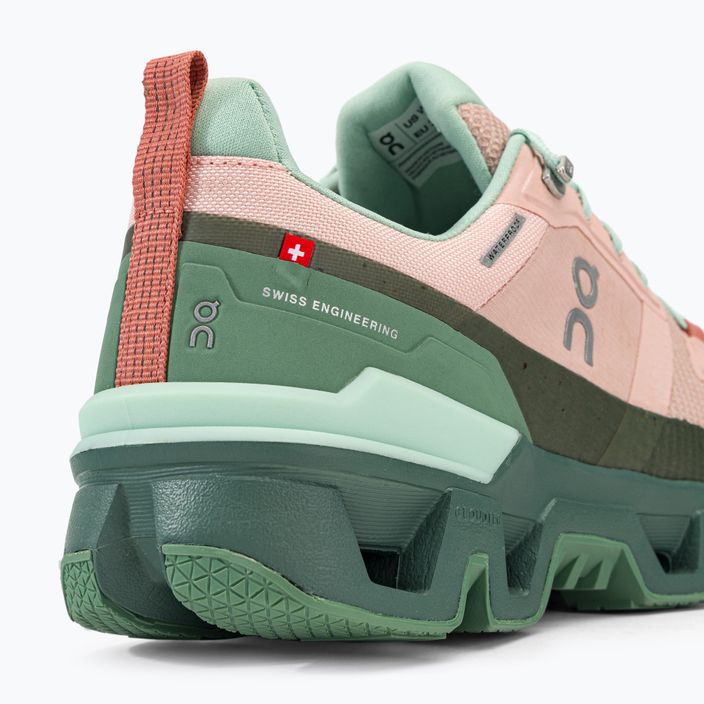 Γυναικείες μπότες πεζοπορίας On Cloudwander Αδιάβροχο ροζ-πράσινο 7398278 9