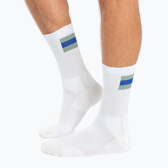 Ανδρικές κάλτσες τένις On Running λευκές/πράσινες 4