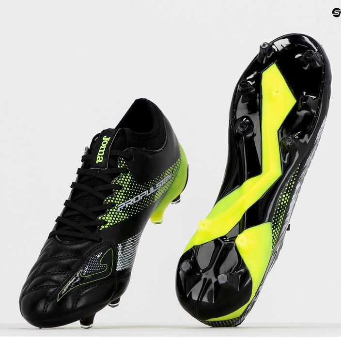 Joma Propulsion Cup FG μαύρο/λεμονί φθορίου ανδρικά ποδοσφαιρικά παπούτσια 14