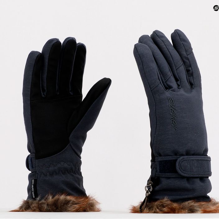 Γυναικεία γάντια σκι ZIENER Kim navy blue 801117.369 7