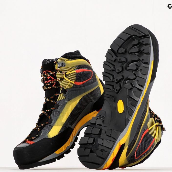 Ανδρικές μπότες υψηλού βουνού La Sportiva Trango Tech GTX γκρι-κίτρινο 21G999100 11