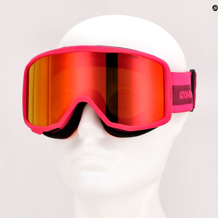 Παιδικά γυαλιά σκι Atomic Count Jr Κυλινδρικά μούρο/ροζ/μπλε λάμψη AN5106200 7