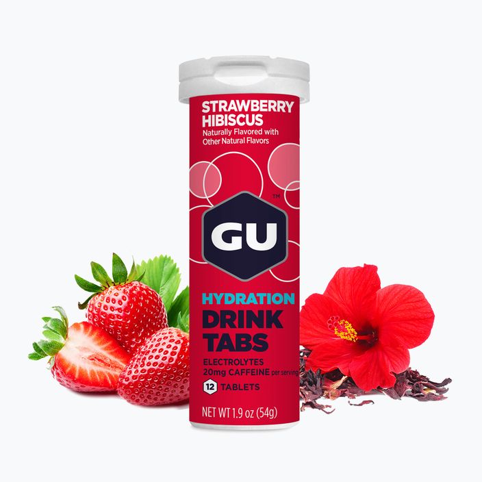 GU Hydration Drink Tabs φράουλα / ιβίσκος 12 ταμπλέτες 2