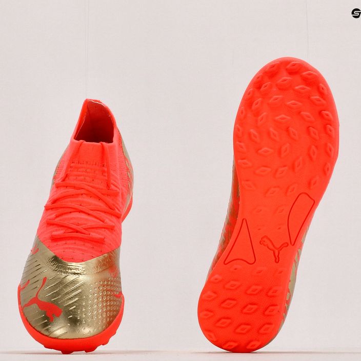 Παιδικά ποδοσφαιρικά παπούτσια PUMA Future Z 3.4 Neymar Jr. TT πορτοκαλί και χρυσό 107108 01 11