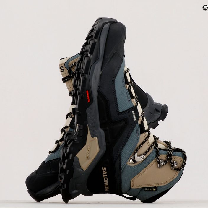 Γυναικείες μπότες πεζοπορίας Salomon Quest Element GTX μαύρο-μπλε L41457400 18