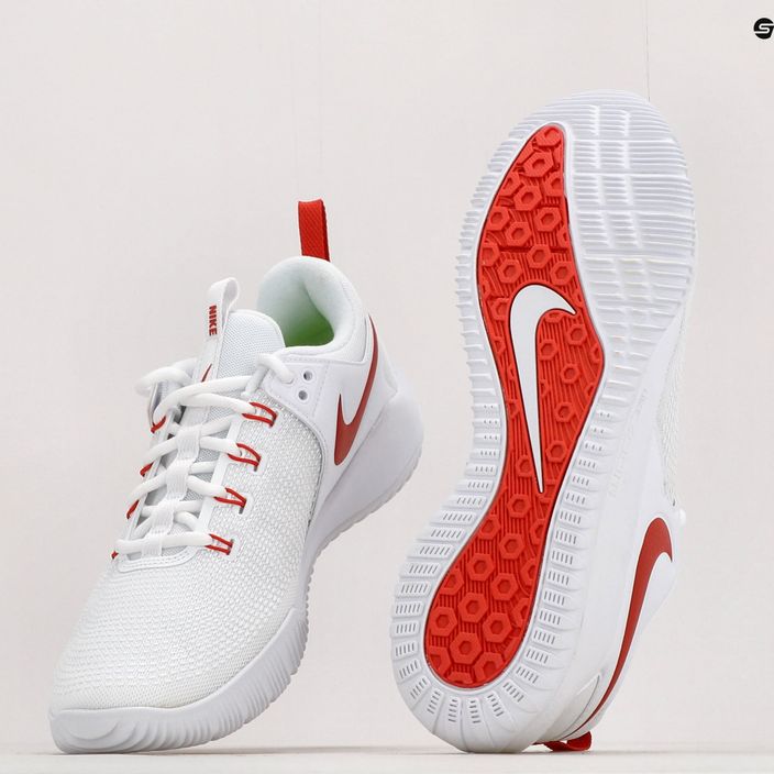 Ανδρικά παπούτσια βόλεϊ Nike Air Zoom Hyperace 2 λευκό και κόκκινο AR5281-106 11