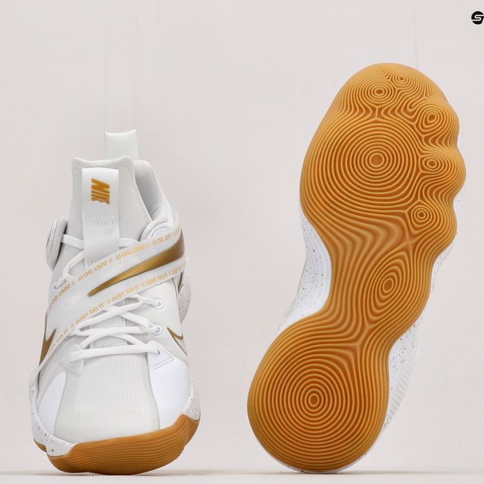 Nike React Hyperset SE παπούτσια βόλεϊ λευκό και χρυσό DJ4473-170 11