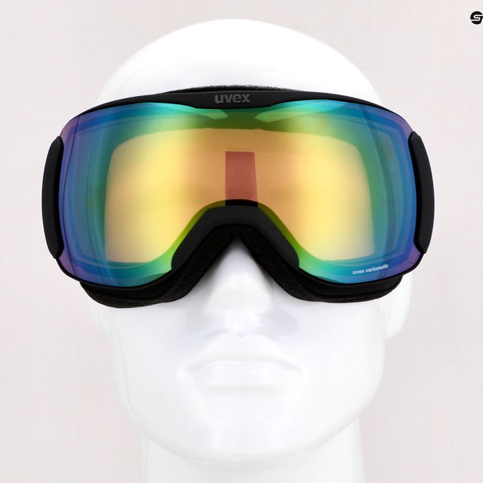 Γυαλιά σκι UVEX Downhill 2100 V μαύρο ματ/πράσινο καθρέφτη variomatic/clear 55/0/391/2130 11