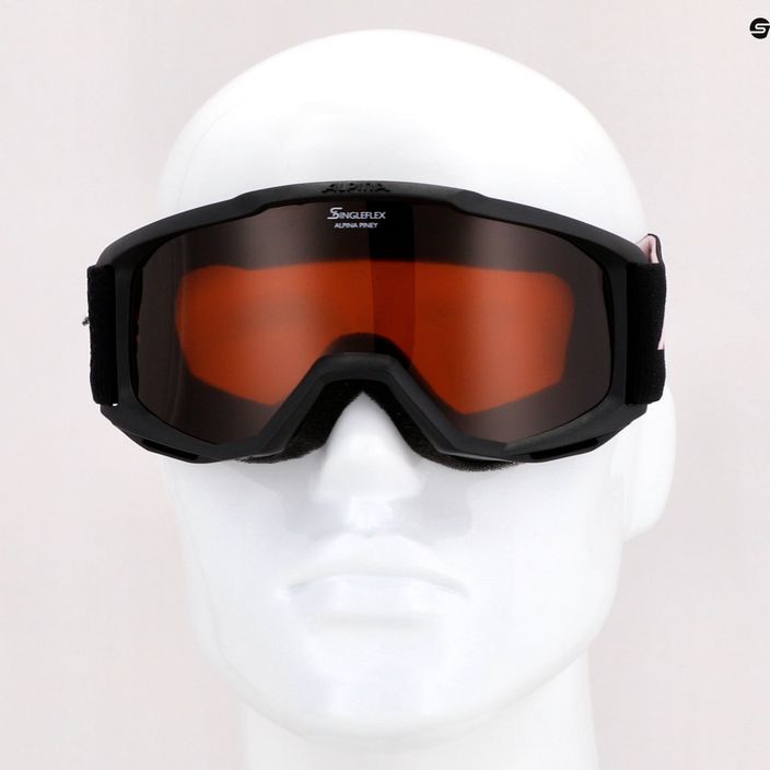 Παιδικά γυαλιά σκι Alpina Piney black/rose matt/orange 10