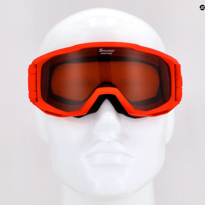 Παιδικά γυαλιά σκι Alpina Piney red matt/orange 10