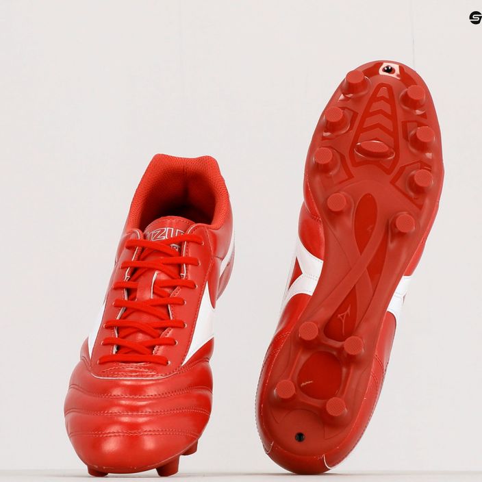 Mizuno Morelia II Club MD ανδρικά ποδοσφαιρικά παπούτσια κόκκινο P1GA221660 12