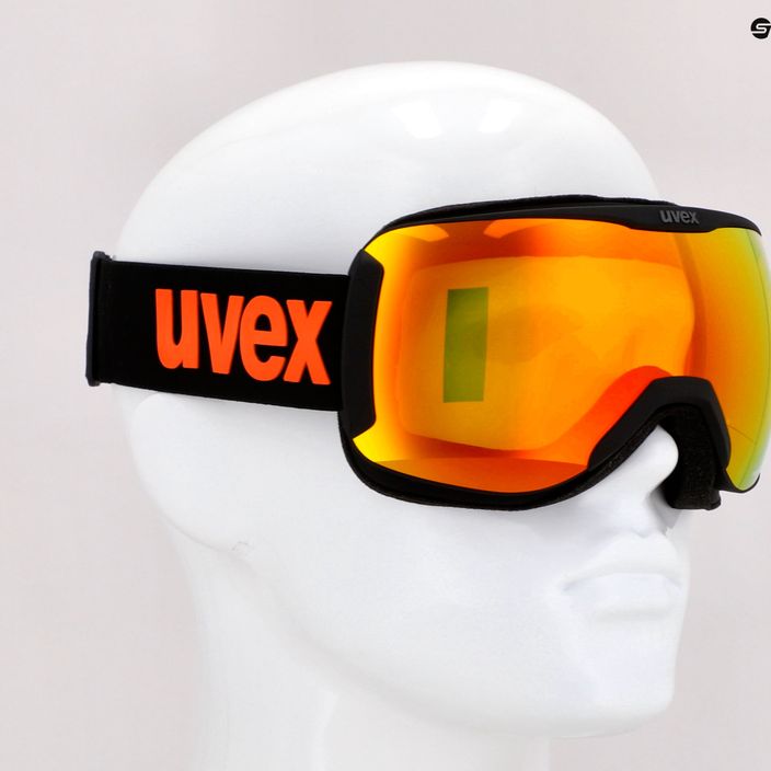 Γυαλιά σκι UVEX Downhill 2100 CV μαύρο ματ/καθρέφτης πορτοκαλί colorvision κίτρινο 55/0/392/24 7