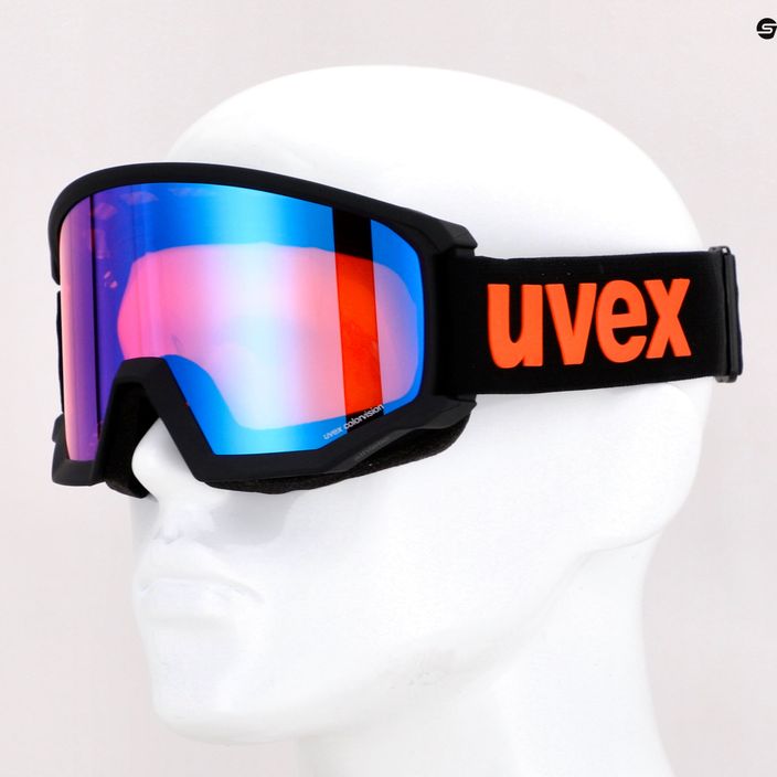 UVEX γυαλιά σκι Athletic CV μαύρο ματ/μπλε καθρέφτης colorvision πορτοκαλί 55/0/527/22 7
