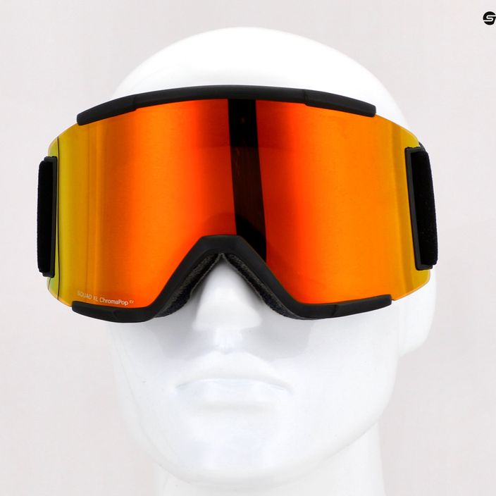 Smith Squad XL μαύρο/χρωματοπόπ καθημερινό κόκκινο καθρέφτη γυαλιά σκι M00675 10