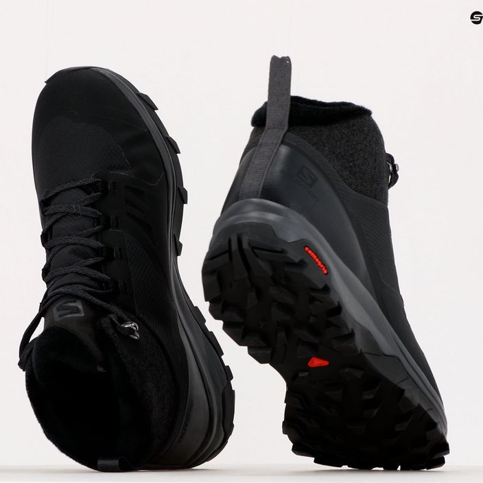 Γυναικείες μπότες πεζοπορίας Salomon Outsnap CSWP μαύρο L41110100 19