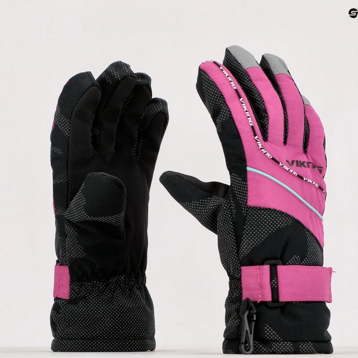 Παιδικά γάντια σκι Viking Mate ροζ 120/19/3322 9