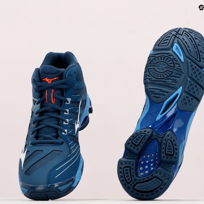 Ανδρικά παπούτσια βόλεϊ Mizuno Wave Voltage Mid navy blue V1GA216521 15