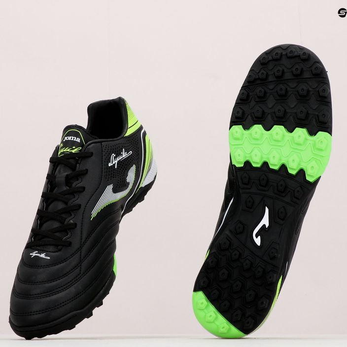 Ανδρικά ποδοσφαιρικά παπούτσια Joma Aguila TF μαύρο/πράσινο fluor 14