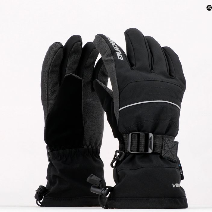 Ανδρικά γάντια σκι Viking Bormio μαύρο/γκρι 110/20/4098 10