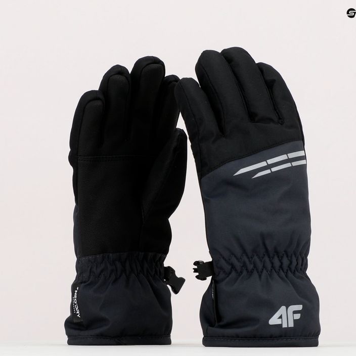 Παιδικά γάντια σκι 4F γκρι-μαύρο 4FJAW22AFGLM038 10