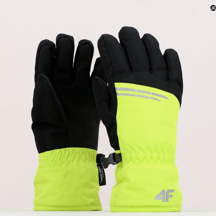 Παιδικά γάντια σκι 4F πράσινο-μαύρο 4FJAW22AFGLM038 9
