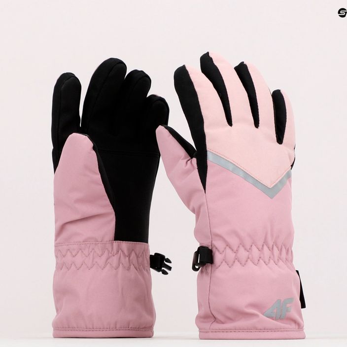 Παιδικά γάντια σκι 4F ροζ 4FJAW22AFGLF039 10