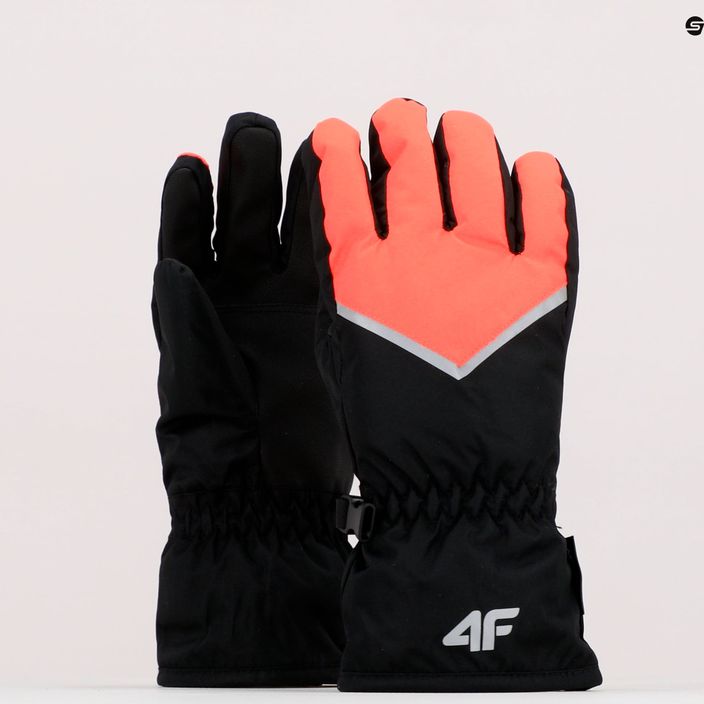 Παιδικά γάντια σκι 4F μαύρο-κόκκινο 4FJAW22AFGLF039 9