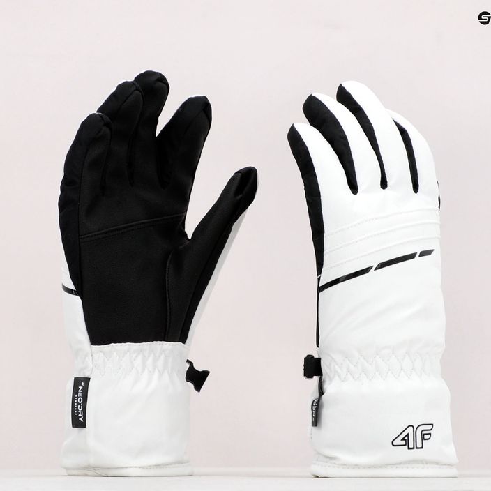 Γυναικεία γάντια σκι 4F λευκό H4Z22-RED002 10