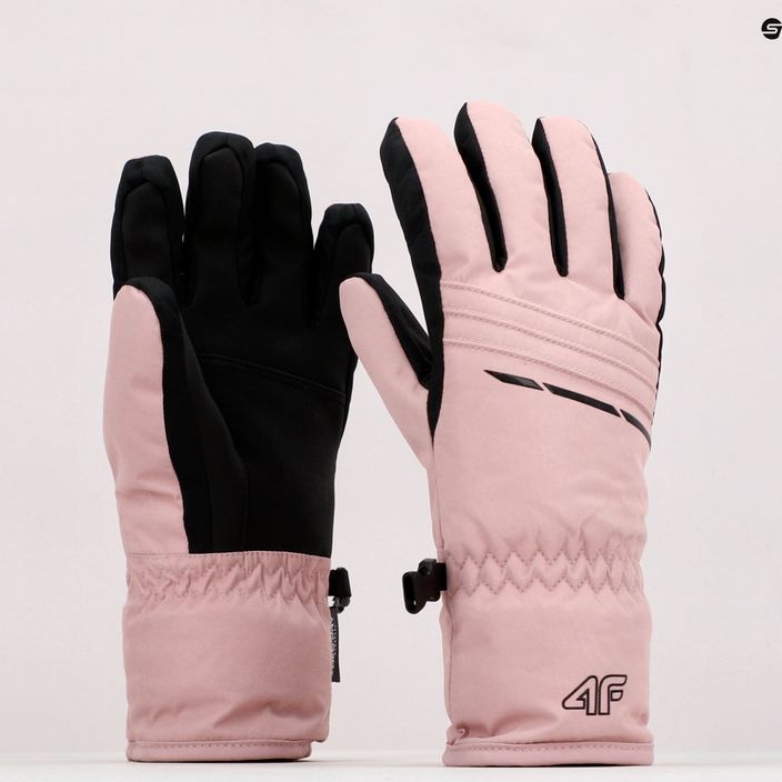 Γυναικεία γάντια σκι 4F ροζ H4Z22-RED002 10