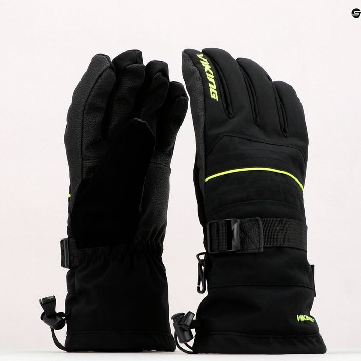 Ανδρικά γάντια σκι Viking Bormio μαύρο/κίτρινο 110/20/4098 9