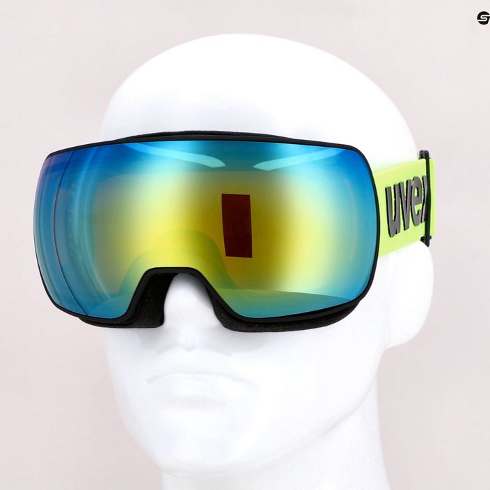 Γυαλιά σκι UVEX Compact FM μαύρο ματ/καθρέφτης πορτοκαλί 55/0/130/23 7