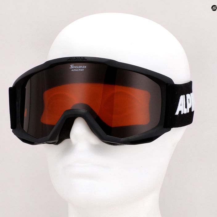 Παιδικά γυαλιά σκι Alpina Piney black matt/orange 5