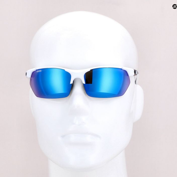 UVEX Sportstyle 114 γυαλιά ηλίου λευκό μαύρο ματ/καθρέφτης μπλε/καθρέφτης πορτοκαλί/καθαρό S5309398216 9