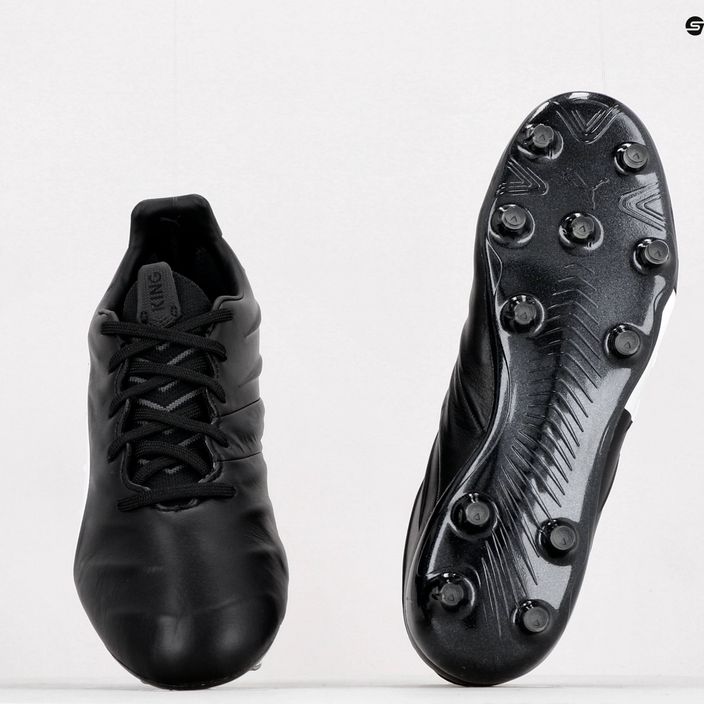 PUMA King Platinum 21 FG/AG ανδρικά ποδοσφαιρικά παπούτσια μαύρο και άσπρο 106478 01 10