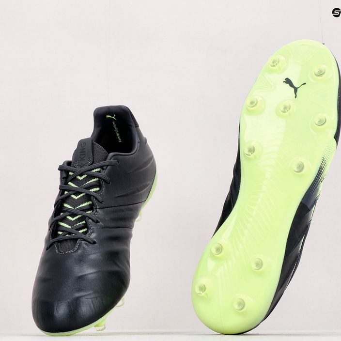 PUMA King Platinum 21 FG/AG ανδρικά ποδοσφαιρικά παπούτσια μαύρο-πράσινο 106478 05 11