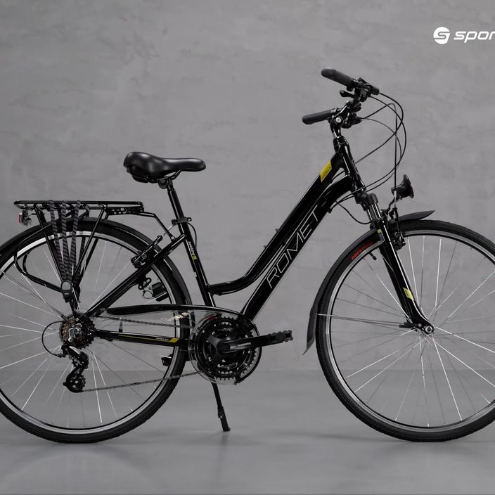 Γυναικείο ποδήλατο πεζοπορίας Romet Gazela μαύρο-κίτρινο R23A-TRE-28-19-2869A 15