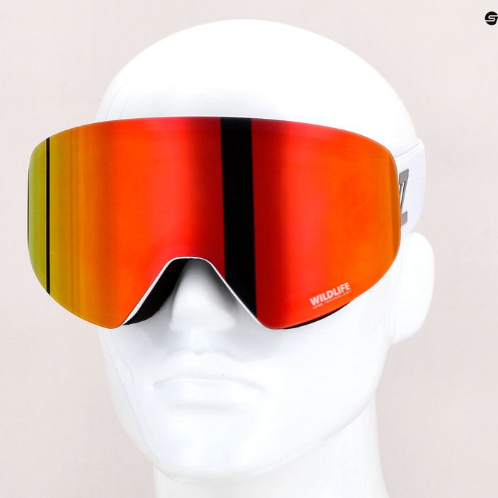 VonZipper Encore γυαλιά snowboard λευκό γυαλιστερό / wildlife fire χρώμιο AZYTG00114-WFC 9