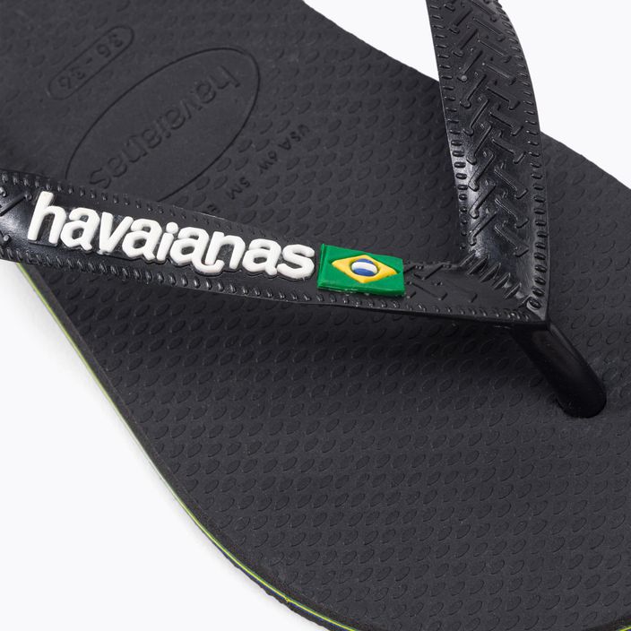 Havaianas Brasil Logo σαγιονάρες μαύρες H4110850 7