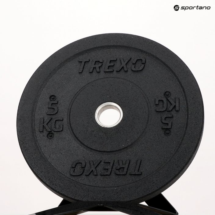 TREXO Ολυμπιακά βάρη με προφυλακτήρα μαύρο TRX-BMP005 5 kg 11