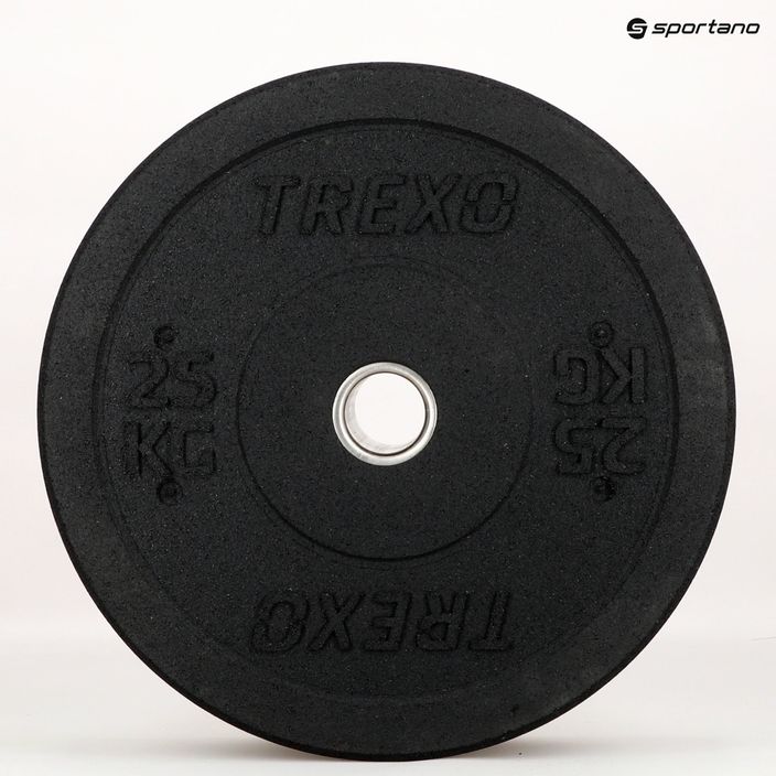 TREXO Ολυμπιακό βάρος προφυλακτήρα μαύρο TRX-BMP025 25 kg 10