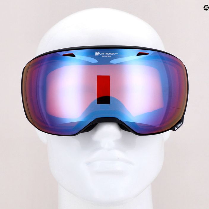 Γυαλιά σκι Alpina Big Horn QV-Lite black matt/blue sph 11