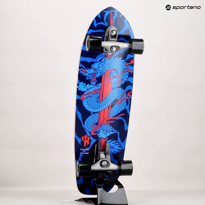Surfskate skateboard Carver C7 Raw 34" Kai Dragon 2022 Complete μπλε και κόκκινο C1013011143 15